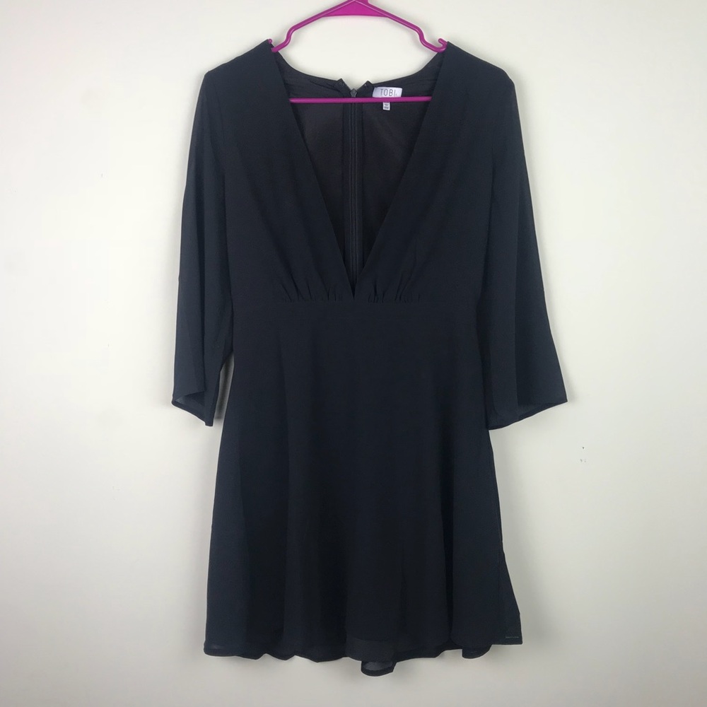 Black Low Plunge Dress